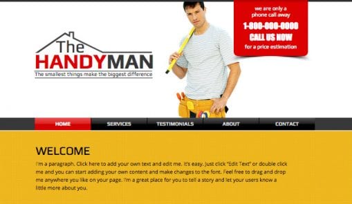 Handyman Wix Template Wix Business Template